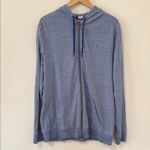 Under Armour Men's Heather Light Blue Full-Zip Hoodie with Hood